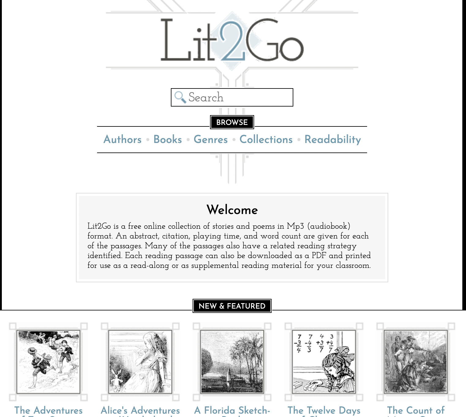 Lit2Goのサービスサイトスクリーンショット