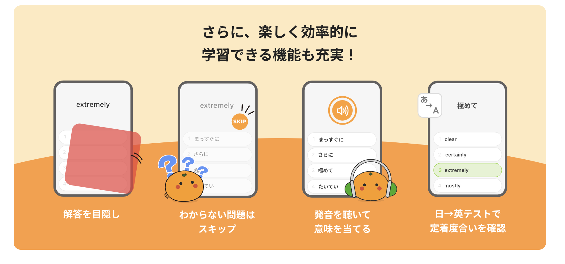 英単語学習アプリmikanの特徴