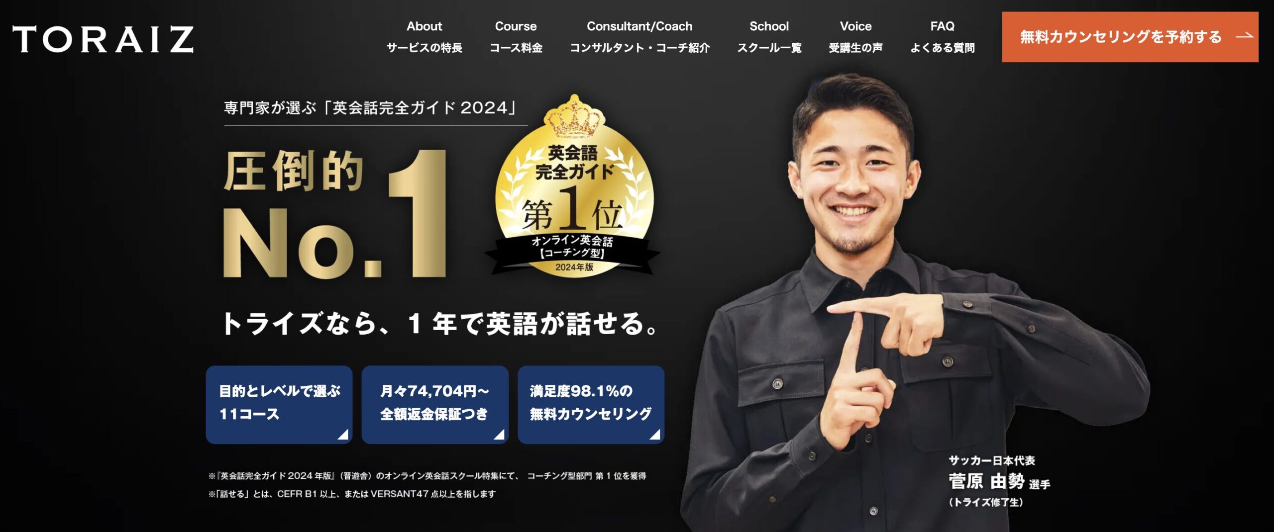 トライズ公式HPスクリーンショット